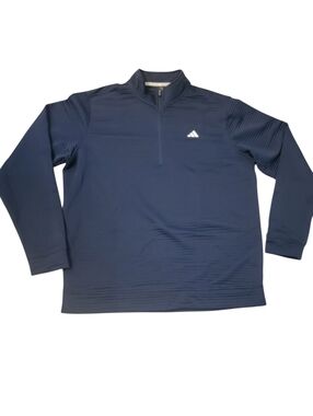 adidas Men’s Navy Blue Quarter-Zip Performance Pullover